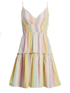 Rails Carmen dress in Guava Stripe